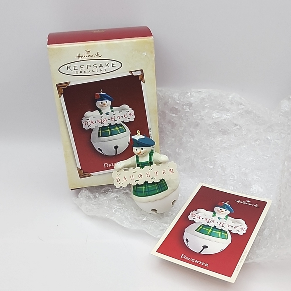 Hallmark Daughter Snowman Bell Ornament